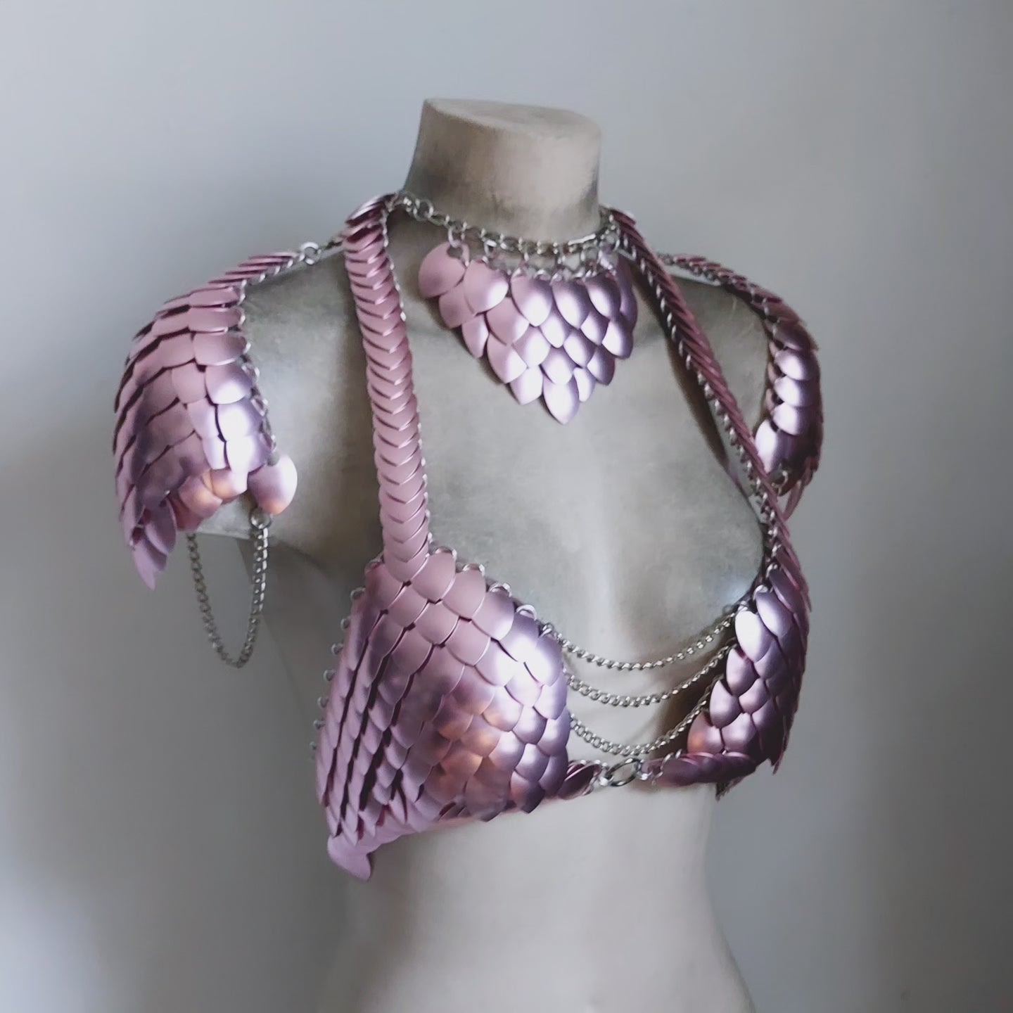 Pearl Pink Viking Princess Scalemail Bikini
