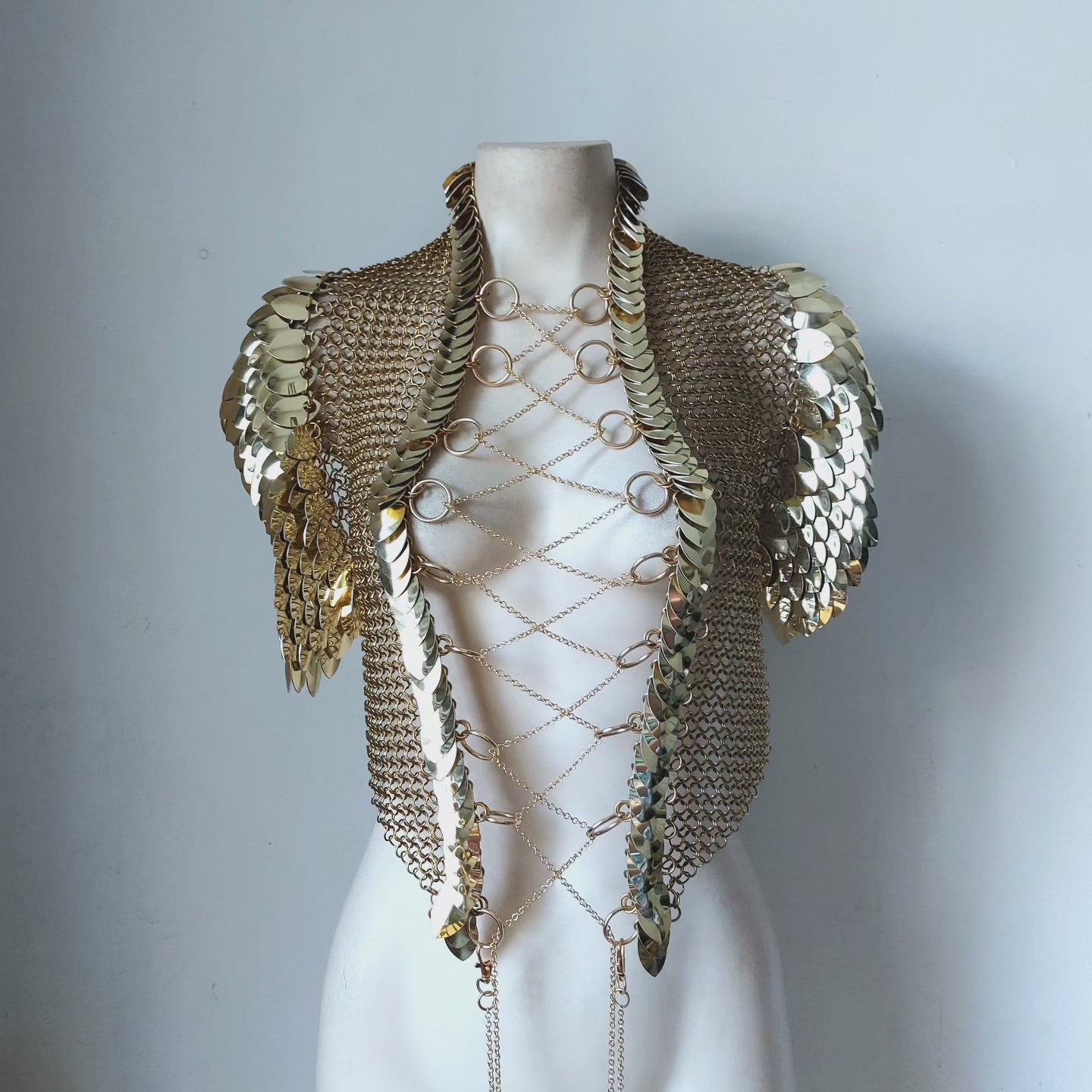 Brass Corset Deluxe Shoulder Armour