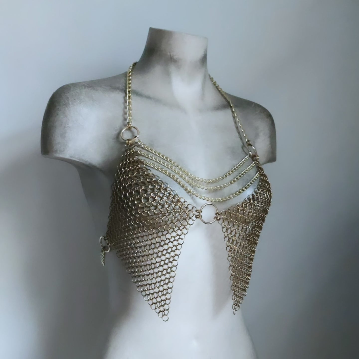 Demeter Warrior Gold Chainmail Top