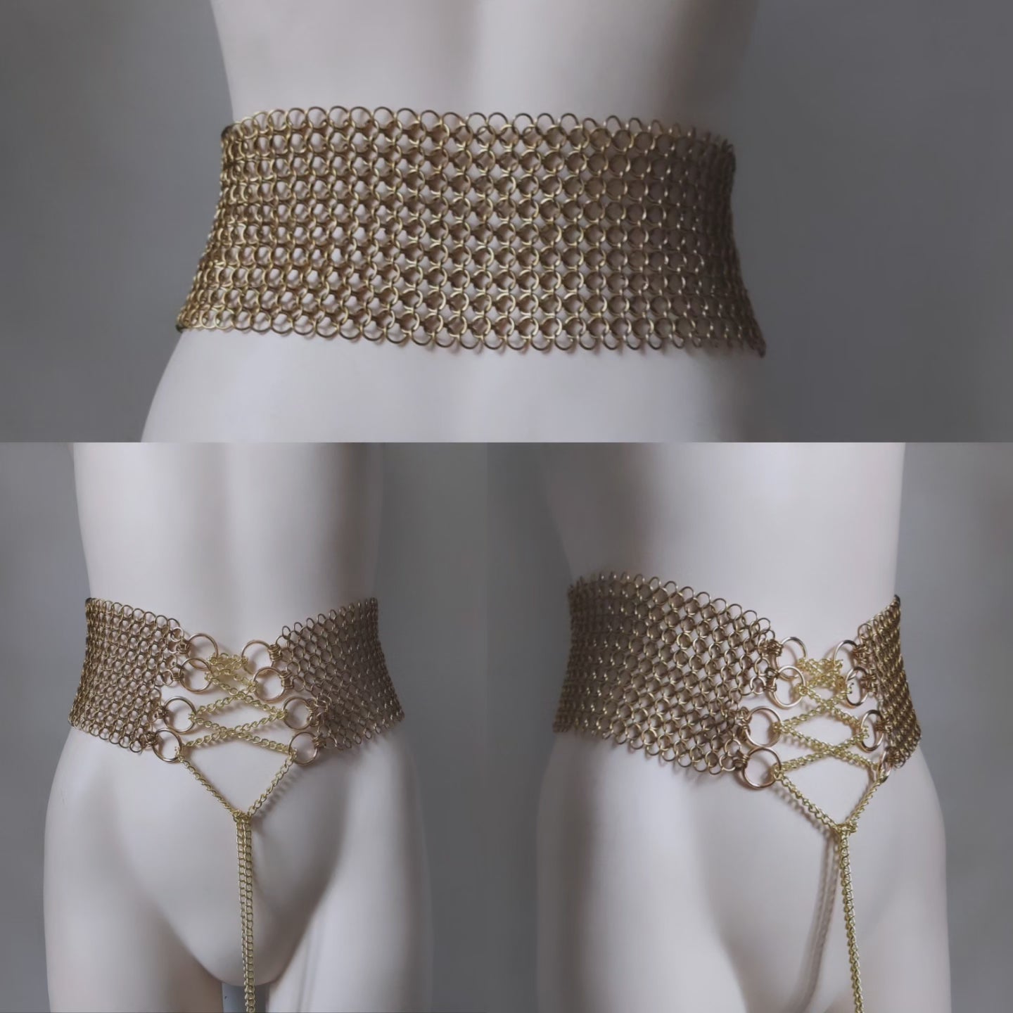 Brass Chainmail Corset Belt 4/1