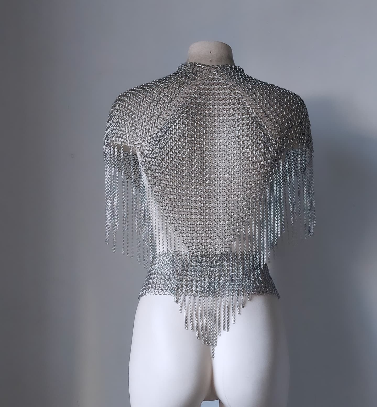 Chainmail Caplet Angled Shawl Armor