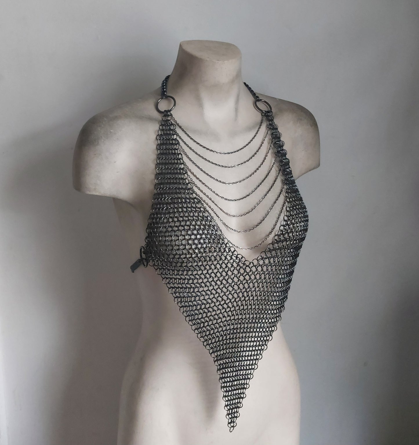 Persephone Warrior Gunmetal Chainmail Festival Top