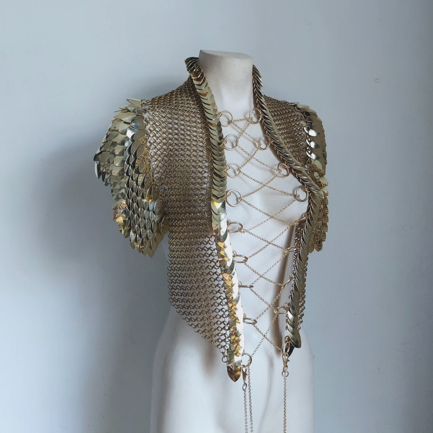 Brass Corset Deluxe Shoulder Armour