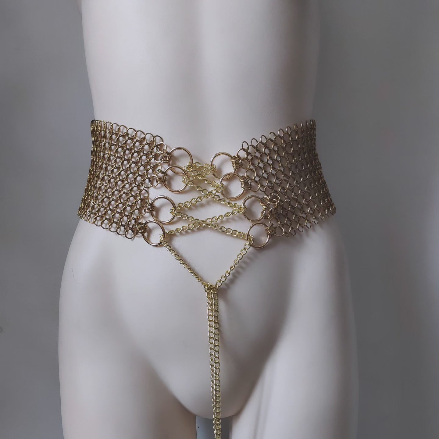 Brass Chainmail Corset Belt 4/1