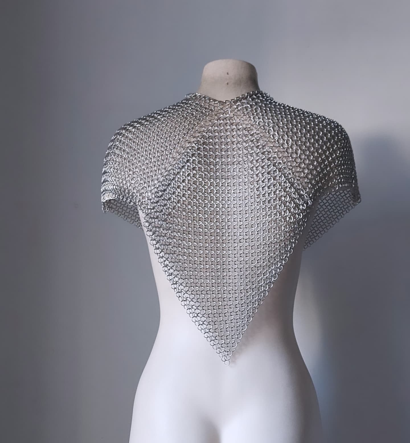 Chainmail Caplet Angled Shawl Armor