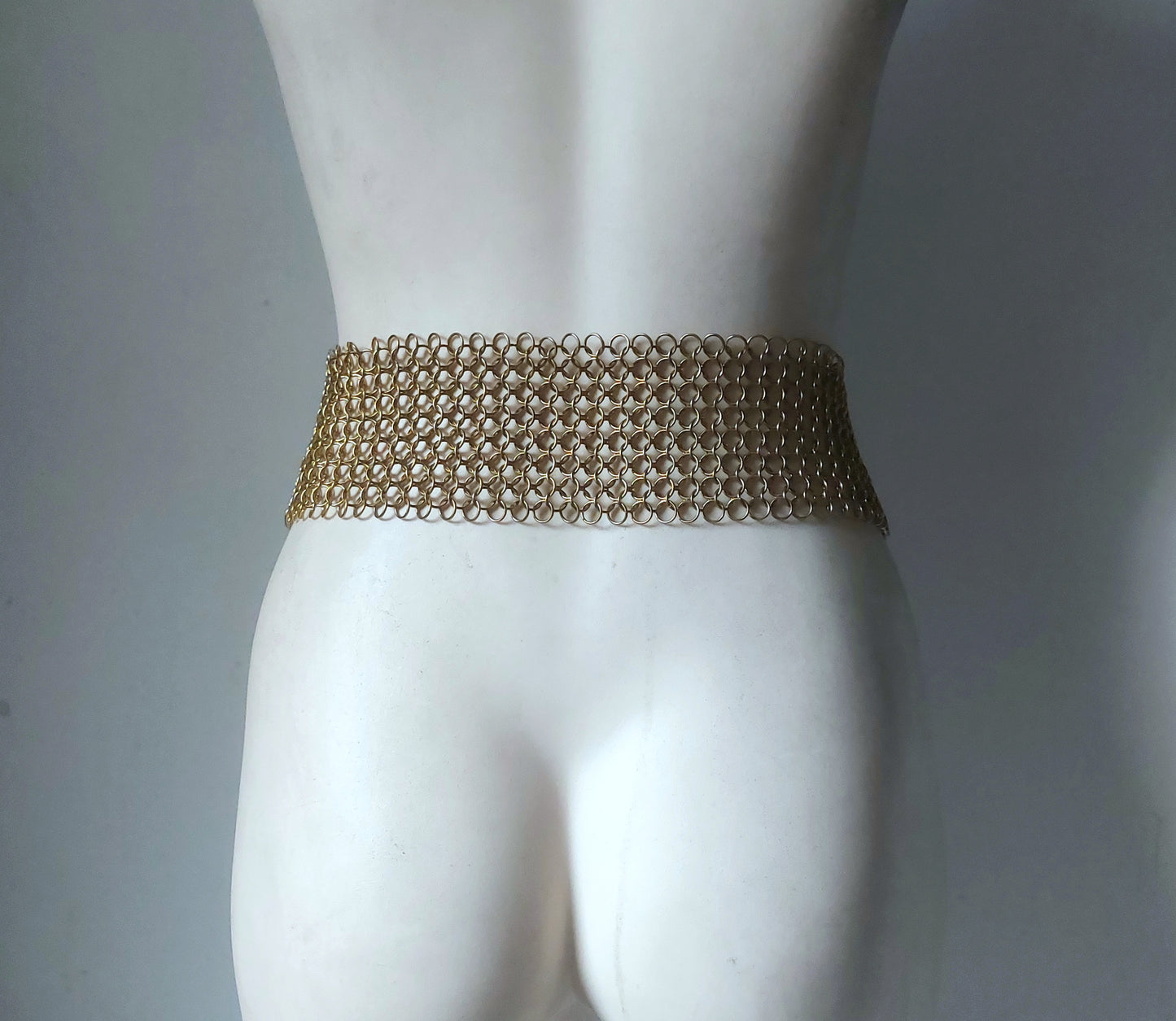 Brass Scalemail Accent Corset Belt 4/1