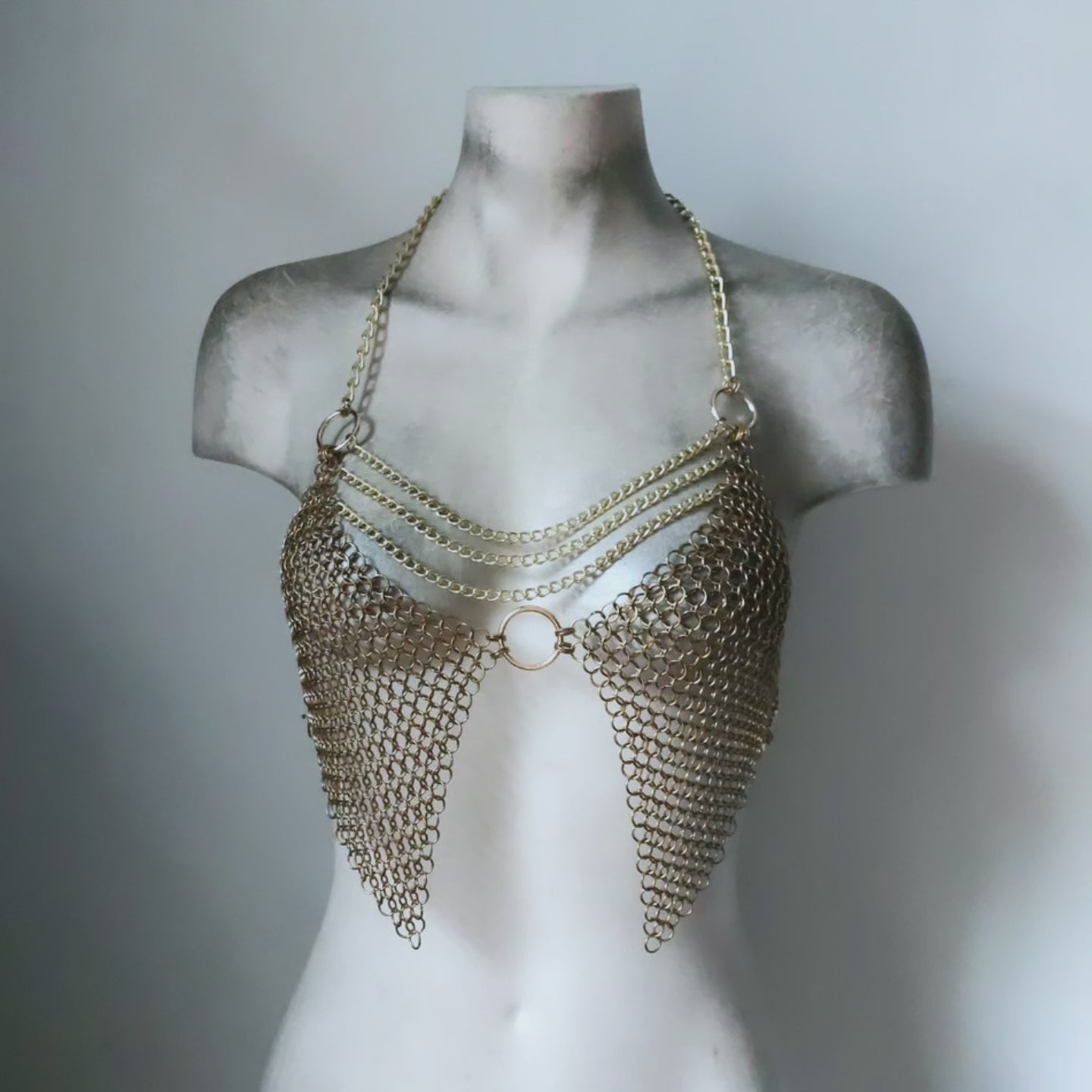 Demeter Warrior Gold Chainmail Top