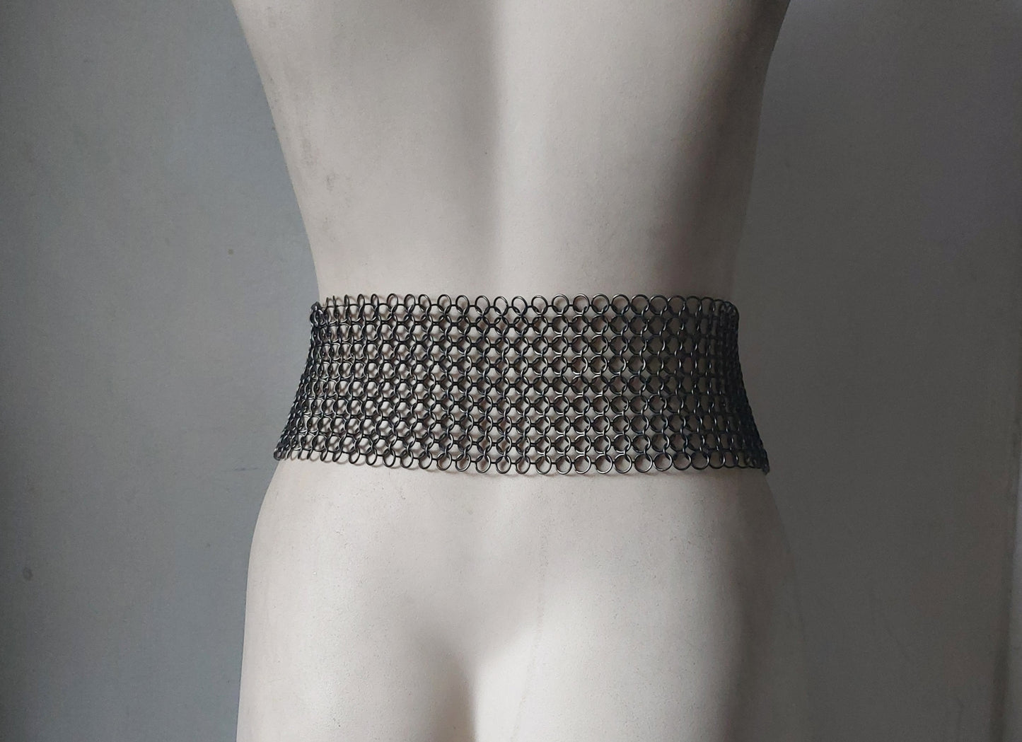 Gunmetal Chainmail Corset Belt 4/1