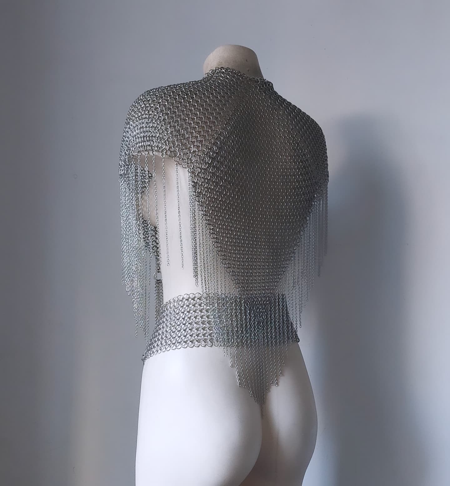 Chainmail Caplet Angled Shawl Armor