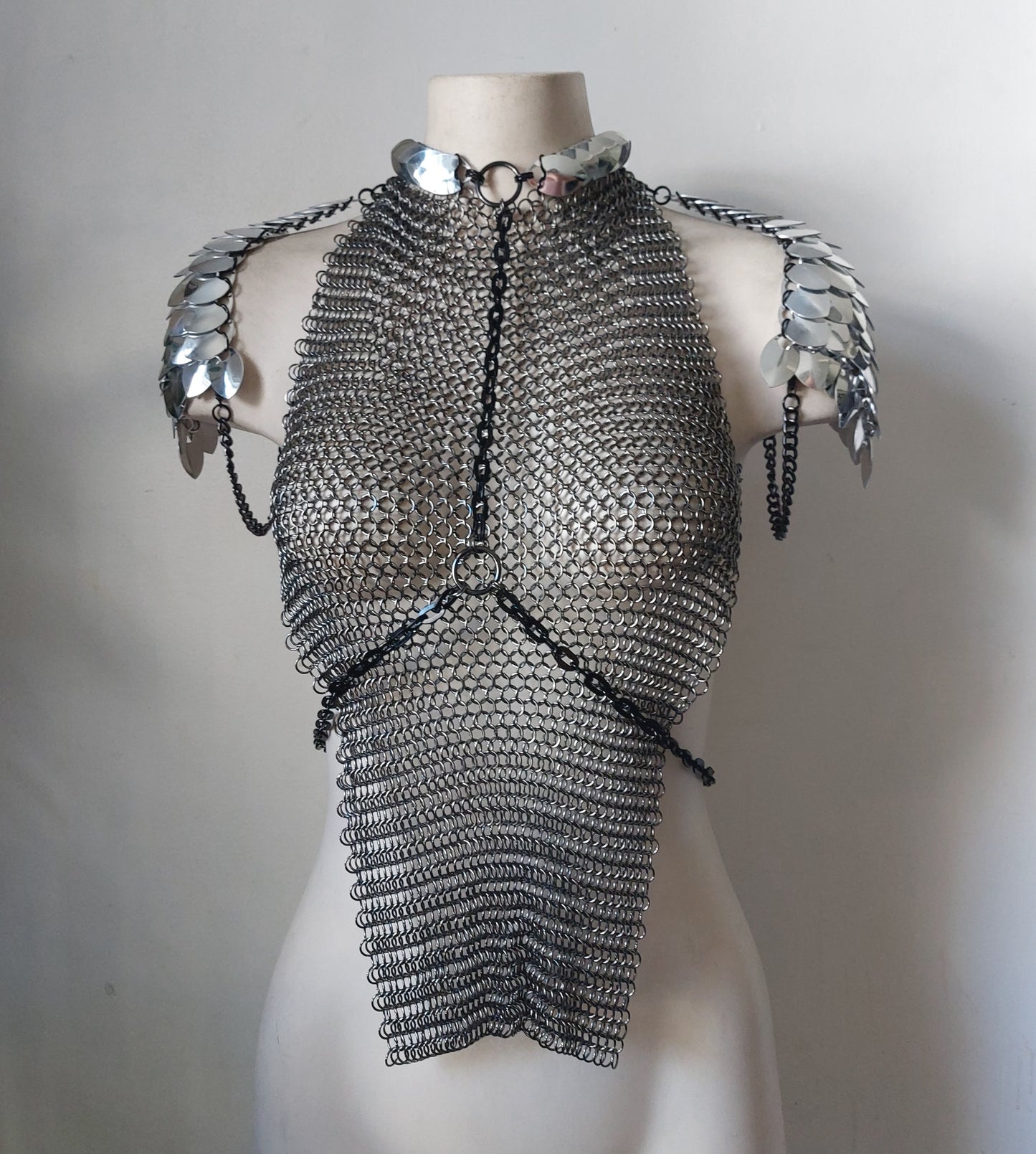 Gunmetal Chainmail Joan Top
