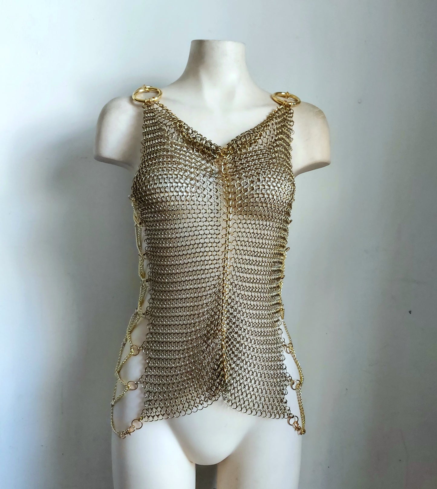 Gold Chainmail Corset Shirt