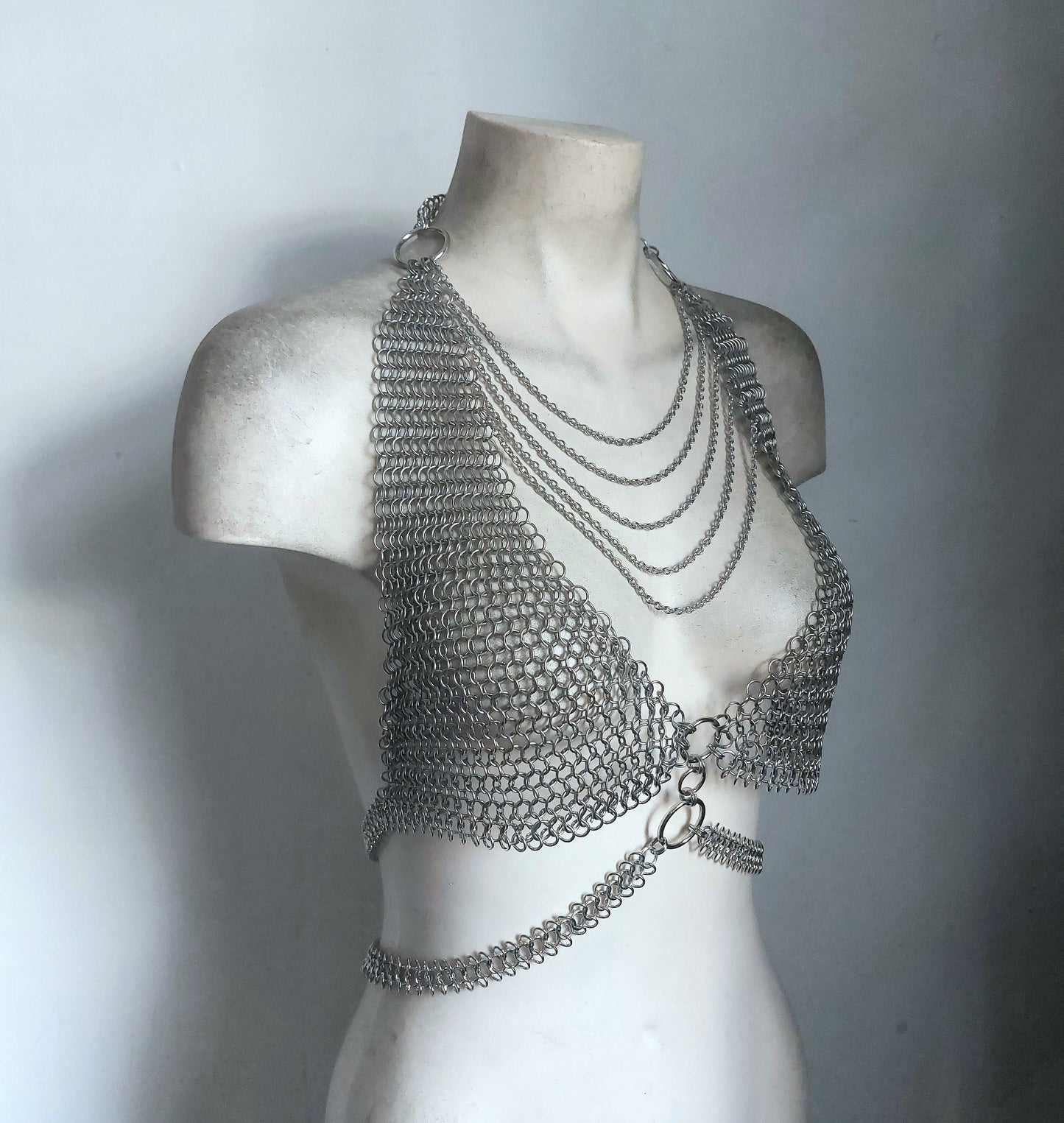 Deluxe Double Strap Chainmail Bikini Top