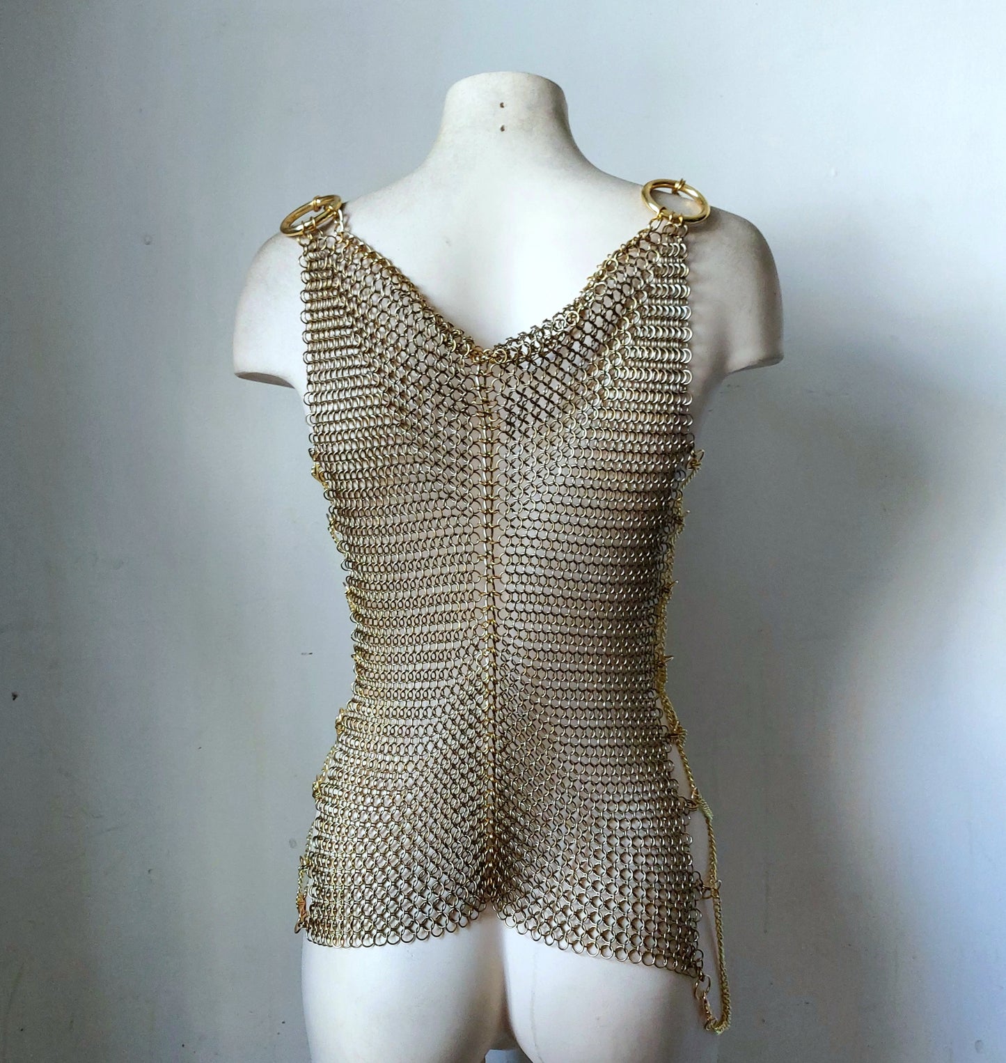 Gold Chainmail Corset Shirt