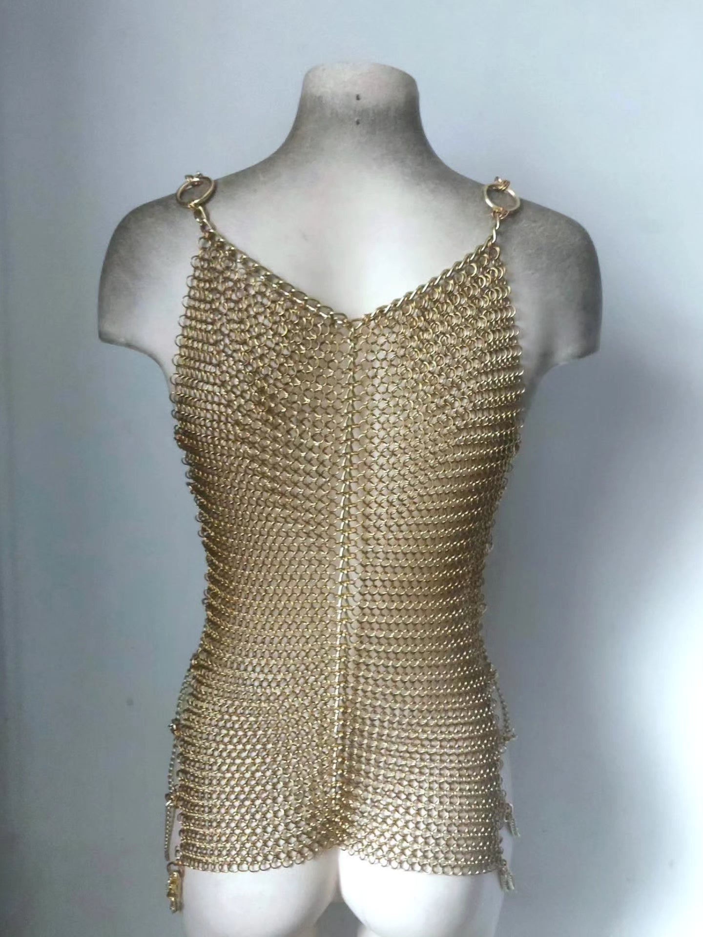 Gold Chainmail Corset Shirt