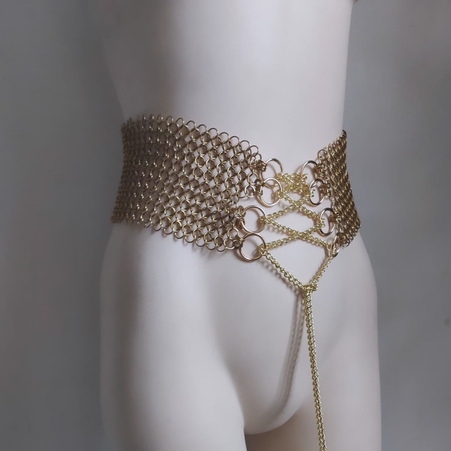 Brass Chainmail Corset Belt 4/1