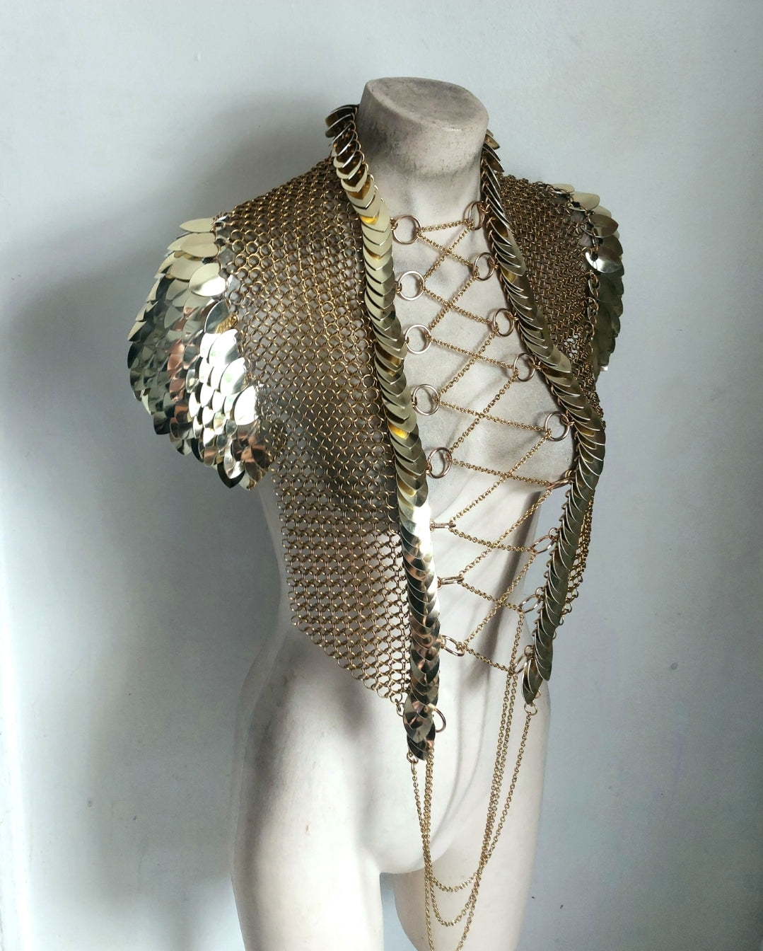 Brass Corset Deluxe Shoulder Armour