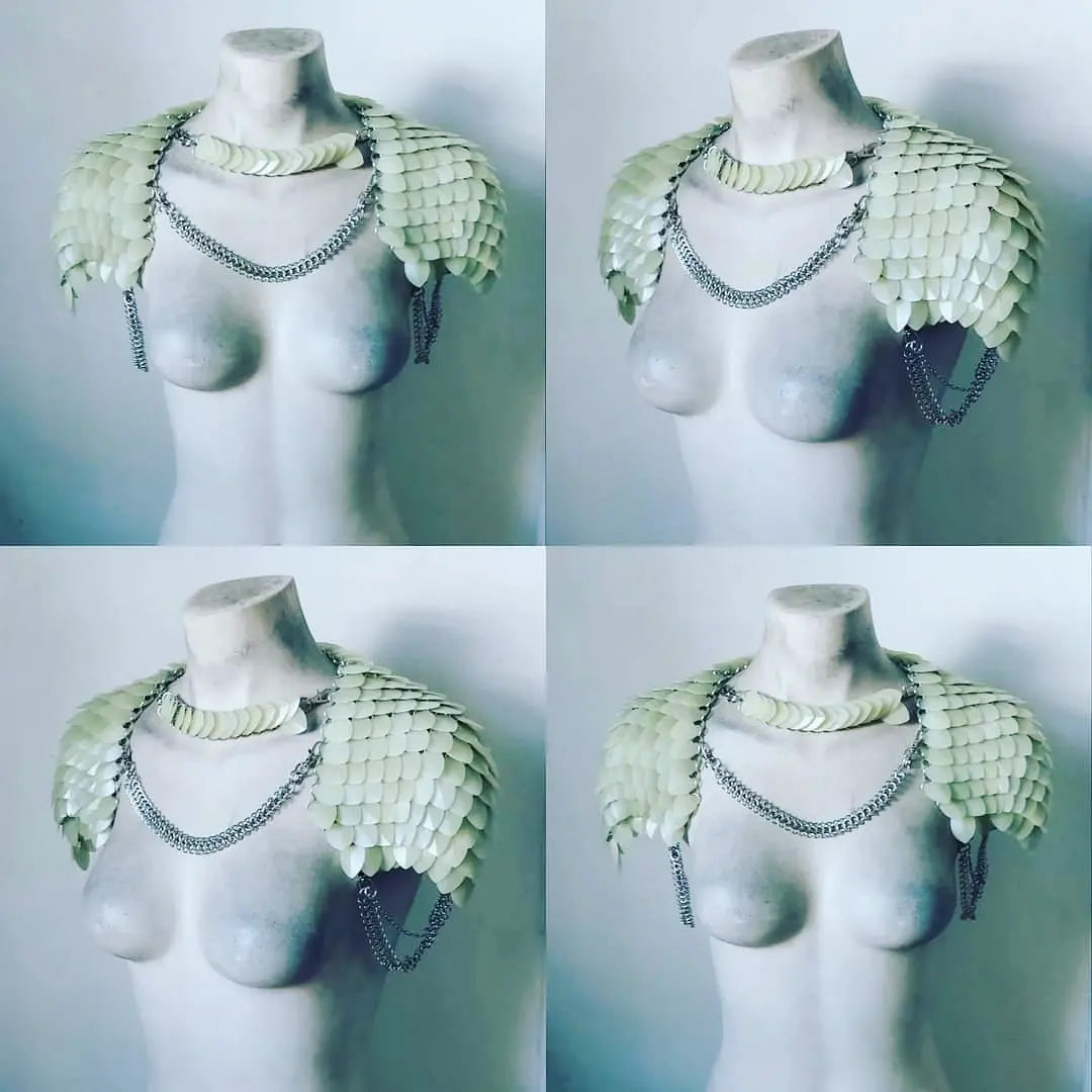 Uv Glow Chainmail Collared Armour