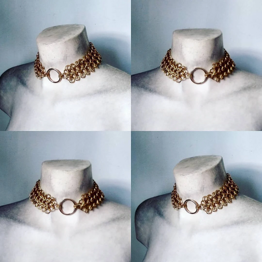 Brass Chainmail Collar