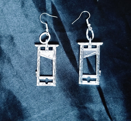 French Guillotine Earrings Metal Jewelry