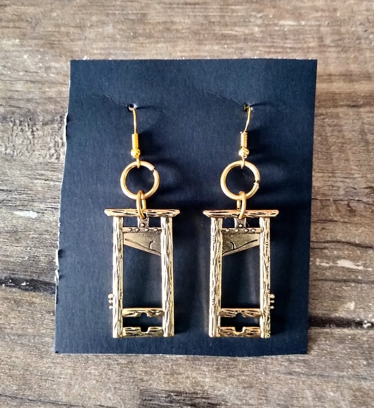 French Guillotine Earrings Metal Jewelry