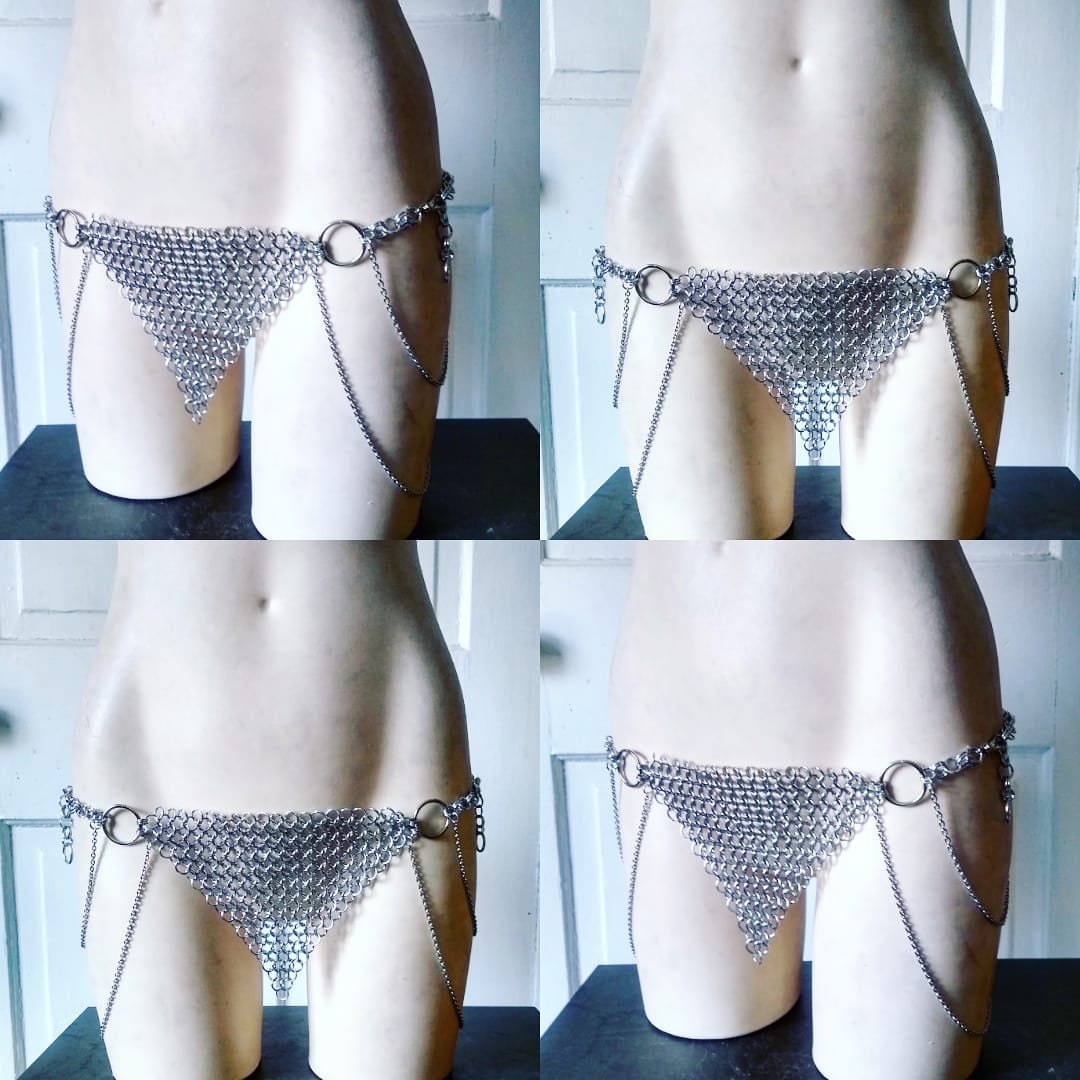 Chainmail Bottom Red Sonya Loin cloth syntheticdaisydesign Chainmail Bottom Red Sonya Loin cloth syntheticdaisydesign