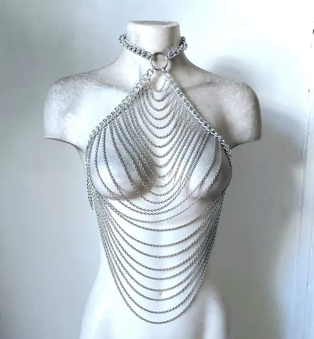 Warrior Draped Necklace Chain Harness
