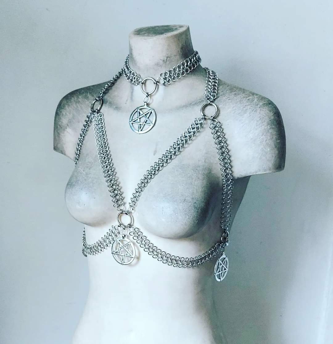 Satanic O-Ring Chainmail Harness