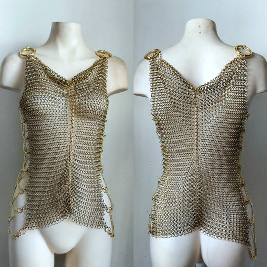 Gold Chainmail Corset Shirt