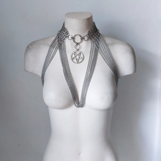 Witchcraft Pentagram Necklace Collar