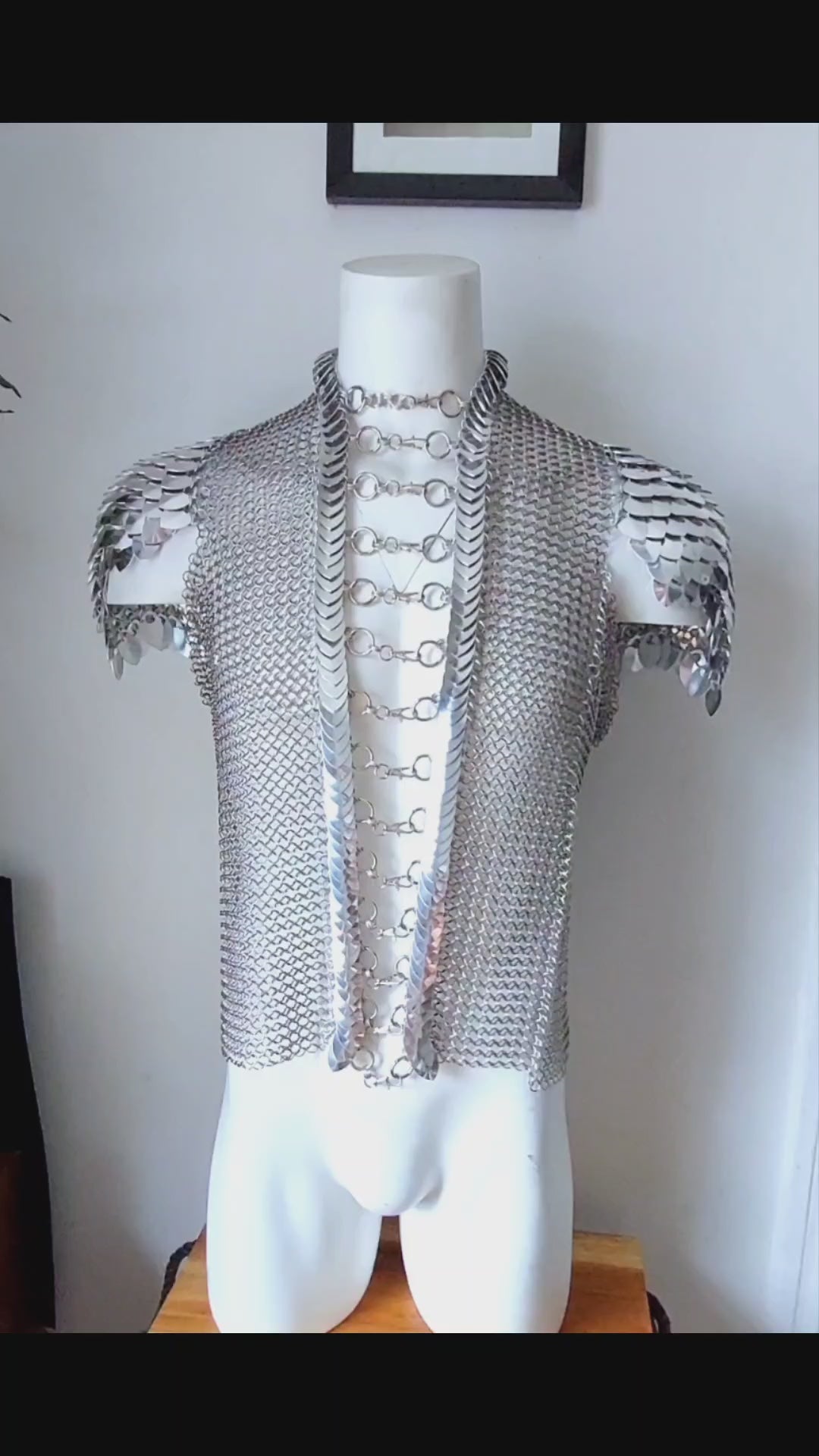 Chain Mail Shirt Short Sleeved T-Shirt Style 9mm Butted Zinc Plated