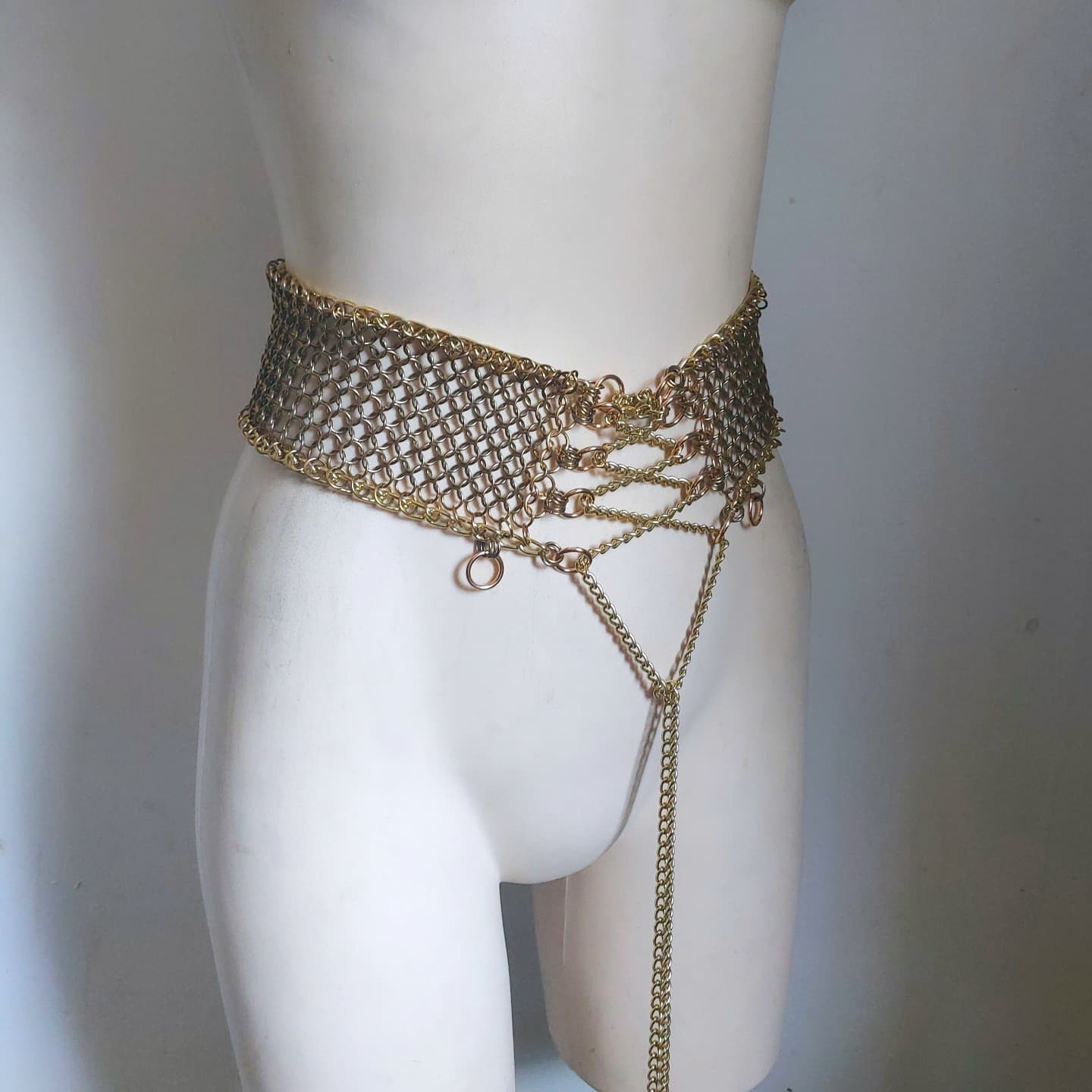Deluxe Brass Chainmail Corset Belt 4/1