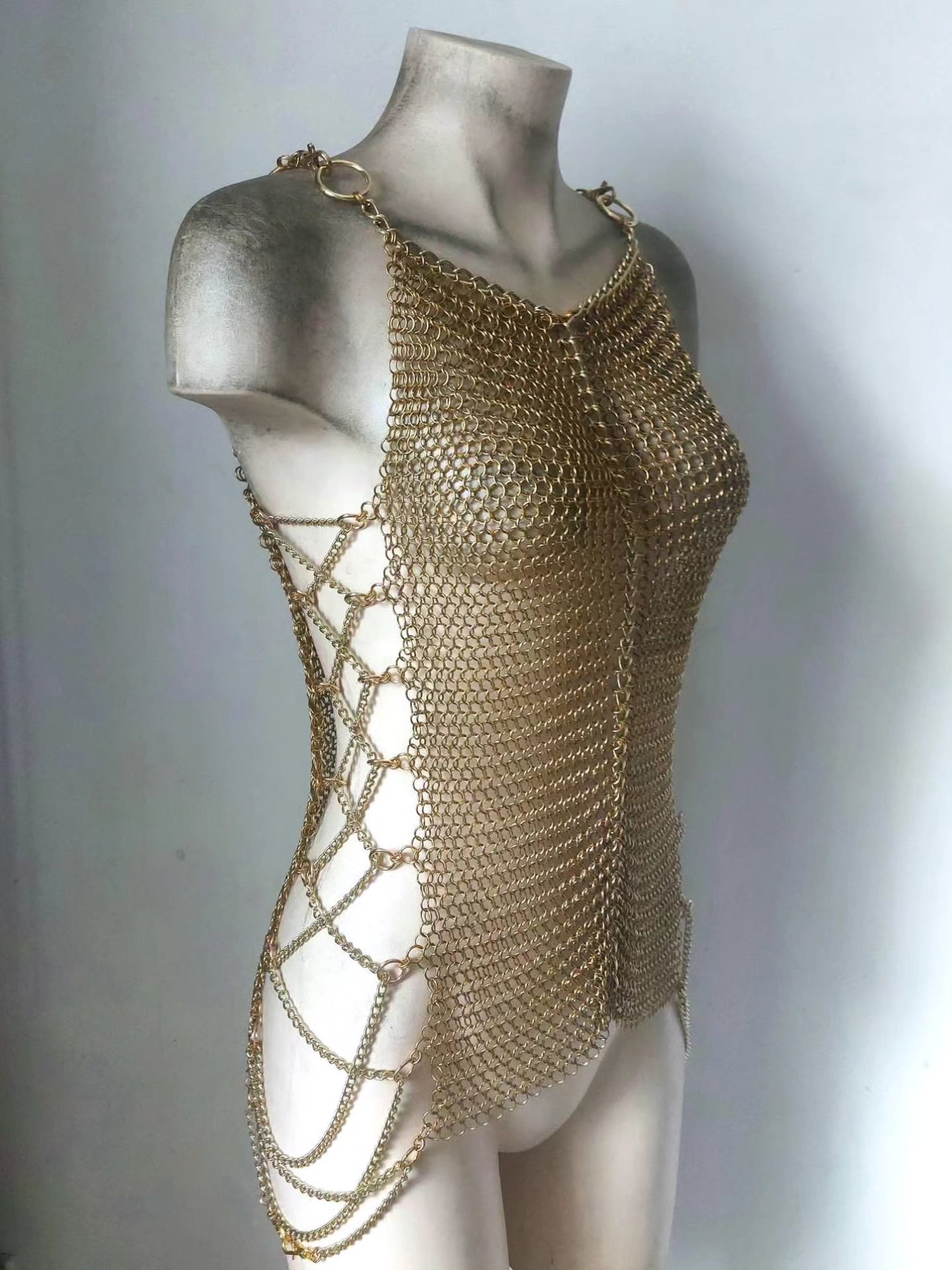 Gold Chainmail Corset Shirt