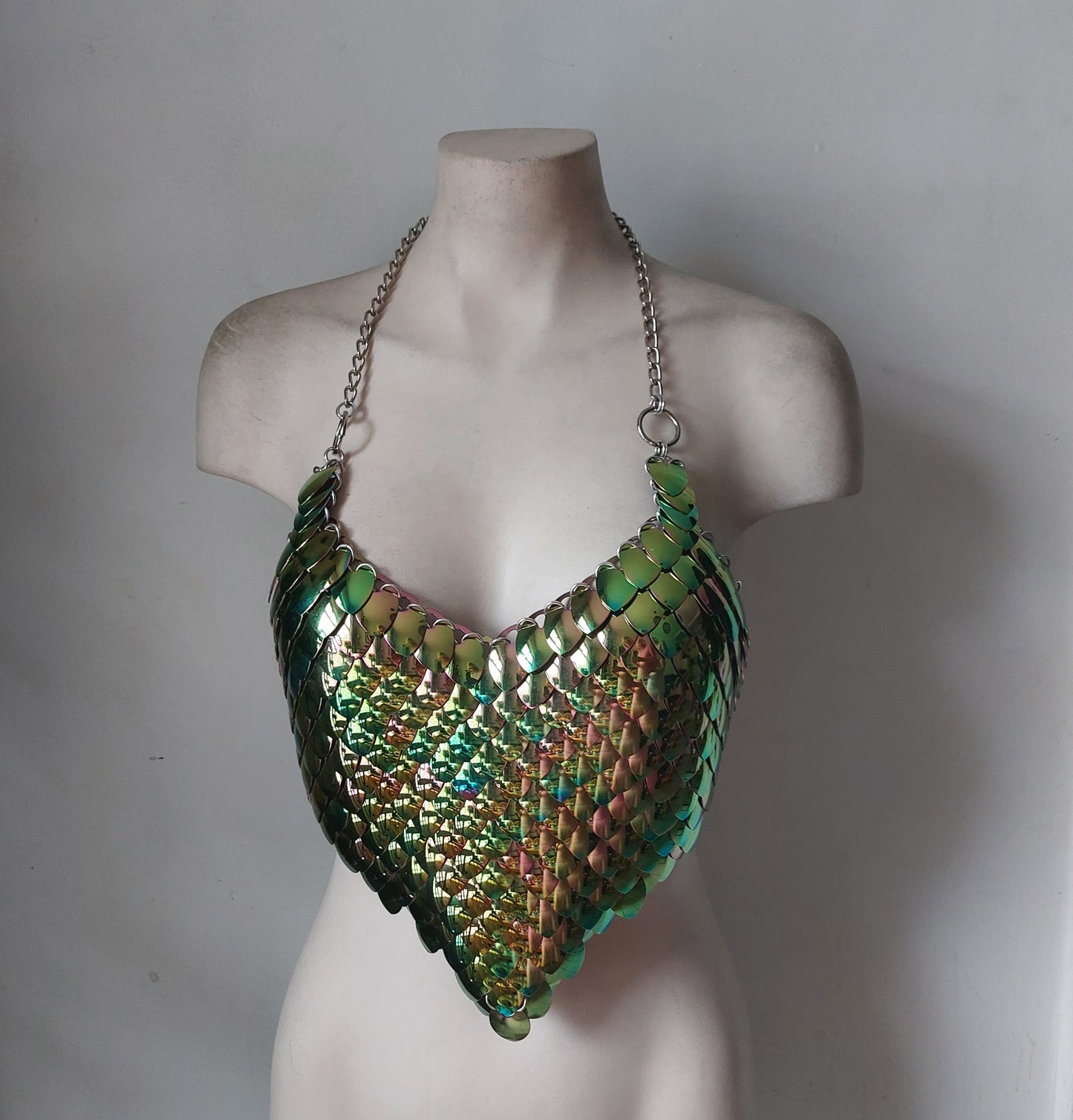 Rainbow Chrome Beetle Halter Top