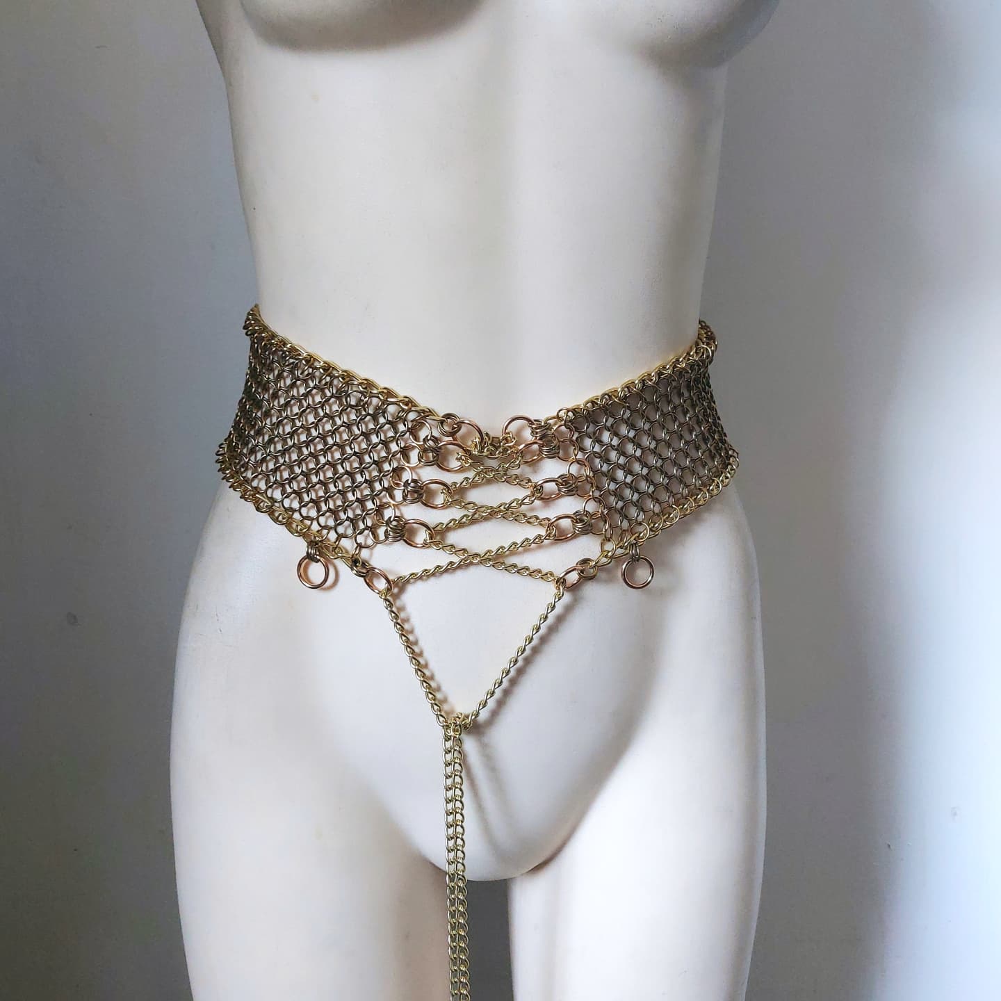 Deluxe Brass Chainmail Corset Belt 4/1