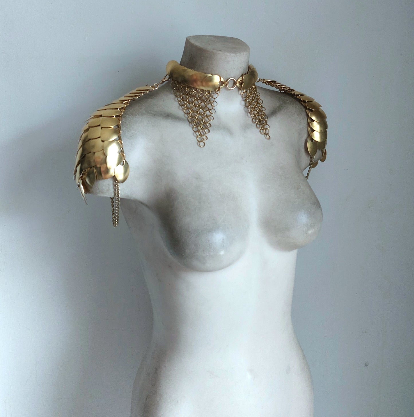 Brass Mermaid Shoulder Armor