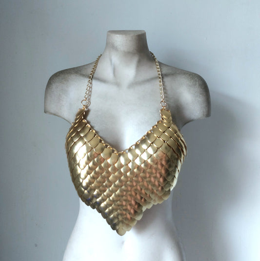 Brass Mermaid Bikini Top