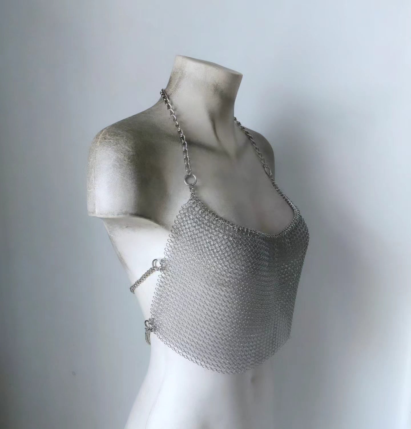 Micro Chainmail Halter Top