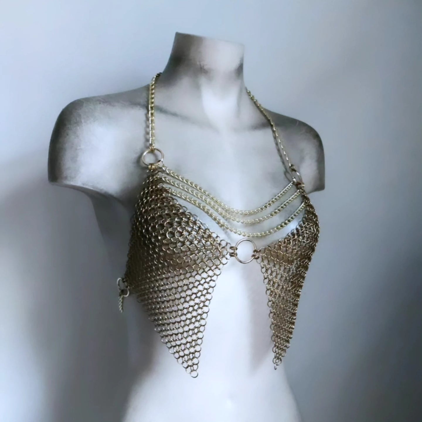 Demeter Warrior Gold Chainmail Top