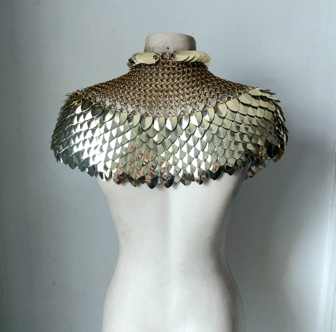 Brass Corset Deluxe Shoulder Armour