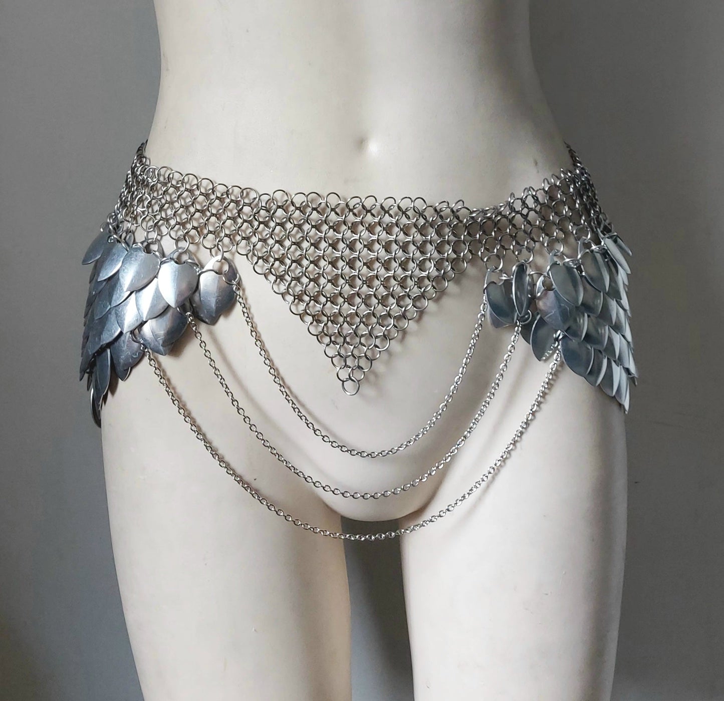 Silver Chainmail Hip Belt