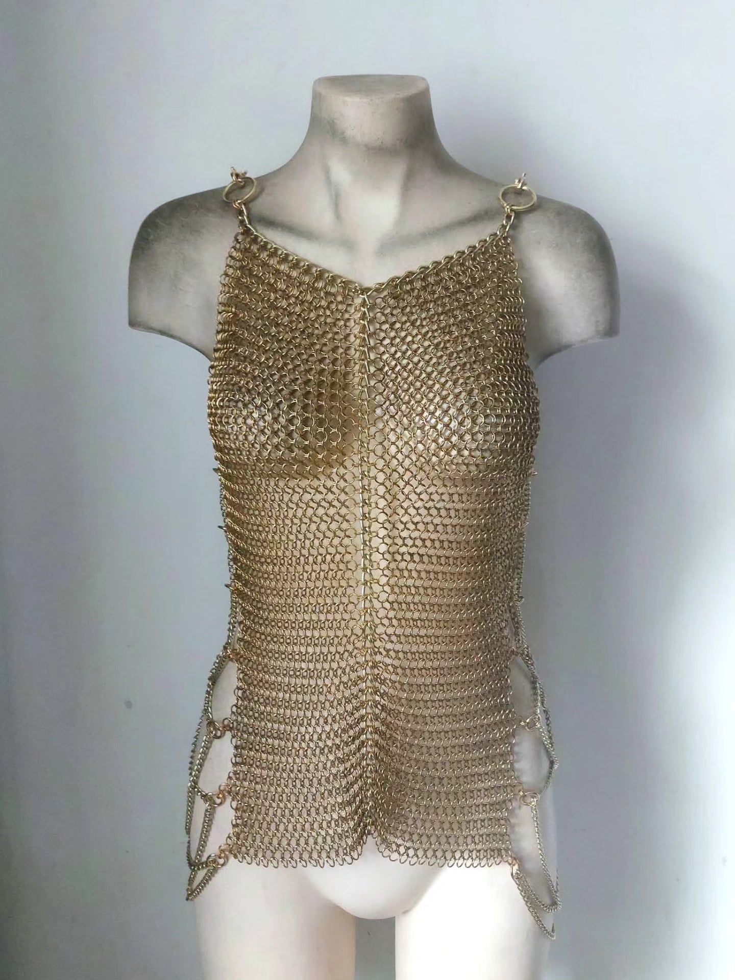 Gold Chainmail Corset Shirt