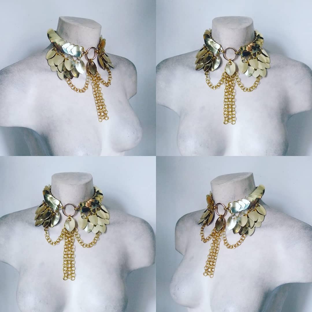 Gold Classic Scalemail Necklace