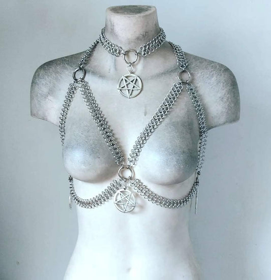 Satanic O-Ring Chainmail Harness